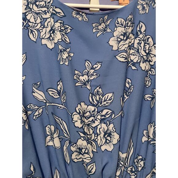 Flying Tomato Mini Dress Size Medium Blue White Floral Boho Festival Wedding - Picture 3 of 9